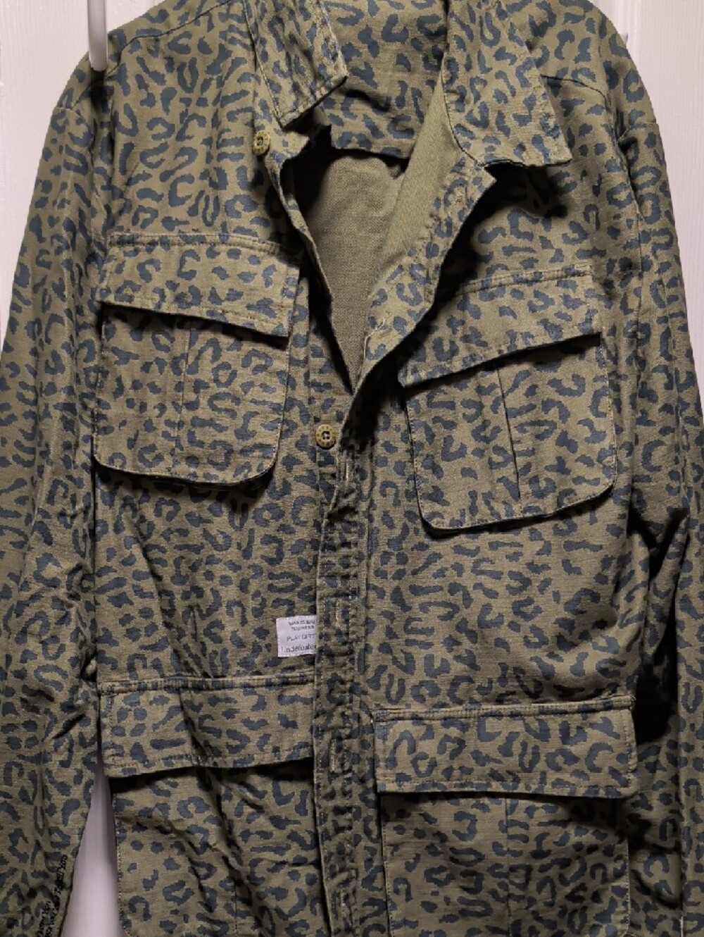 Undefeated Olive Green and Dark Charcoal Leopard Utility Shirt - Picture 4 of 4
